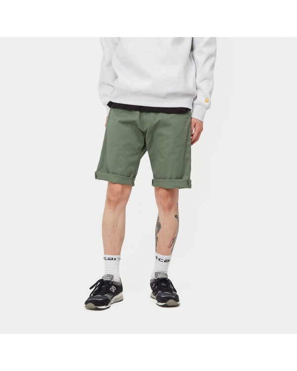 PANTALÓN CORTO CARHARTT SWELL SHORT DOLLAR GREEN RINSED