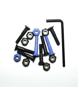 Tornillería BD Hardware 1" black + blue