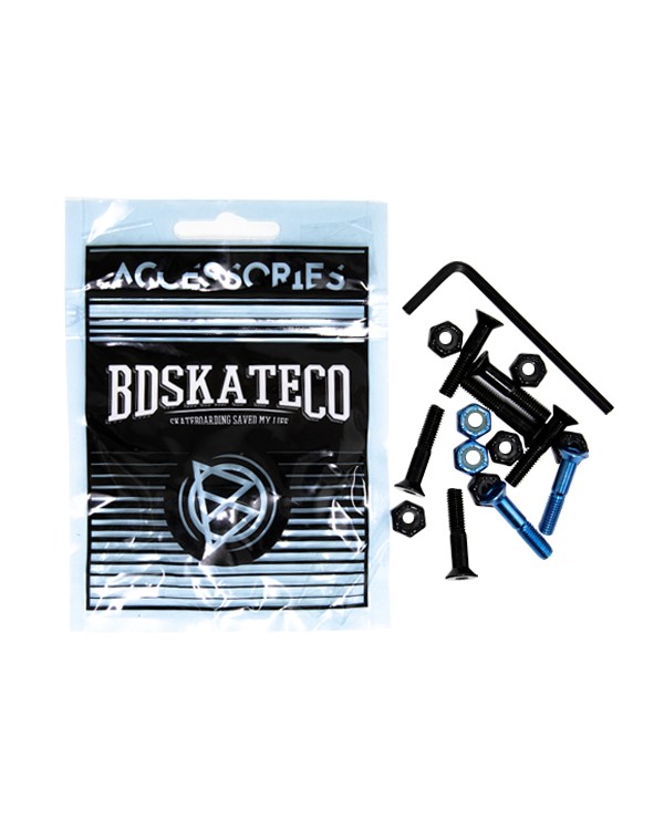 BD Hardware 1"  Bl ack+ Metal  blue