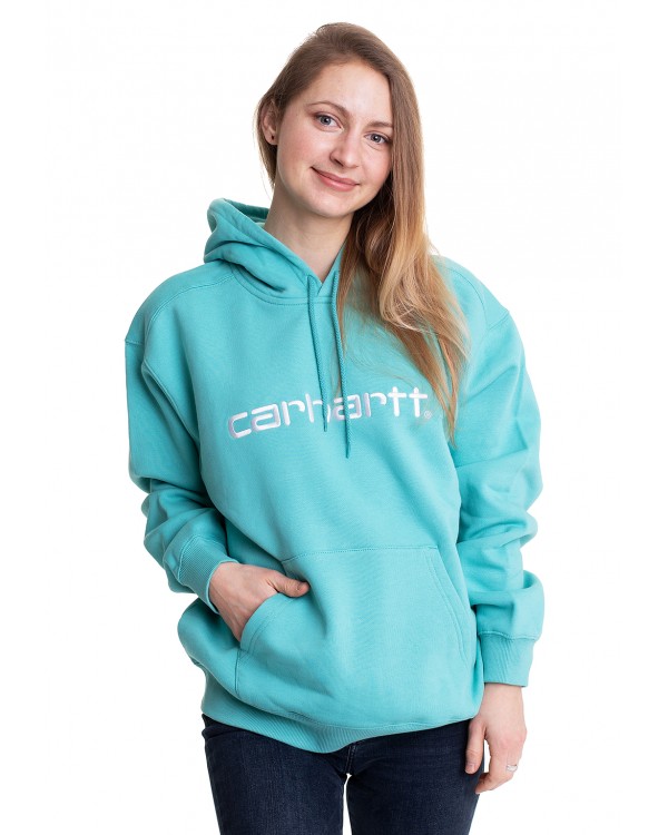 SUDADERA CARHARTT W HOODED BONDI/WHITE