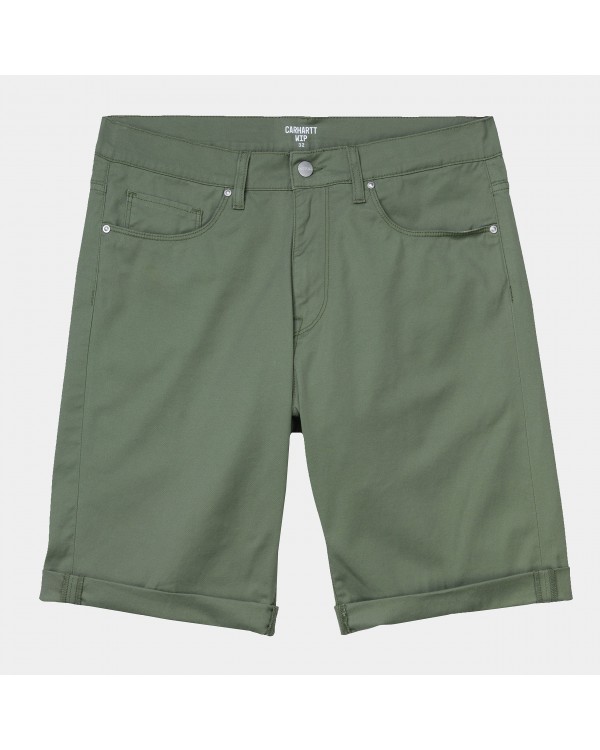 PANTALÓN CORTO CARHARTT SWELL SHORT DOLLAR GREEN RINSED